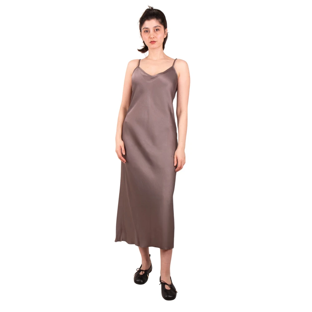Daniele Fiesoli Women's Gray S-Kleid Viskose - Midi Dresses - L - Dresses