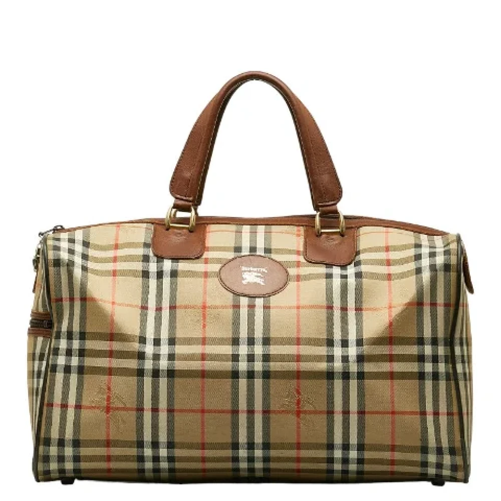 Burberry Vintage Pre-owned Canvas travel-bags Brown Dames