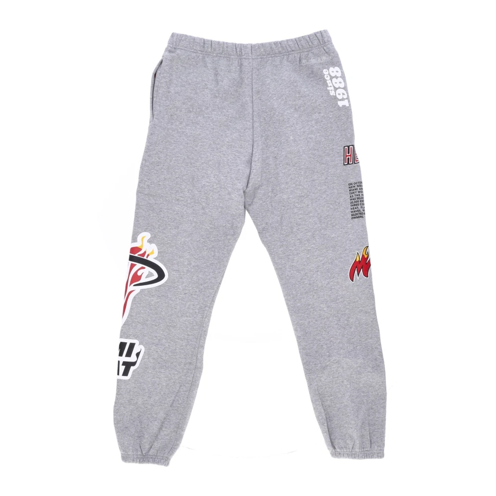 Mitchell & Ness Miami Heat Fleece Trainingsbroek Gray Heren