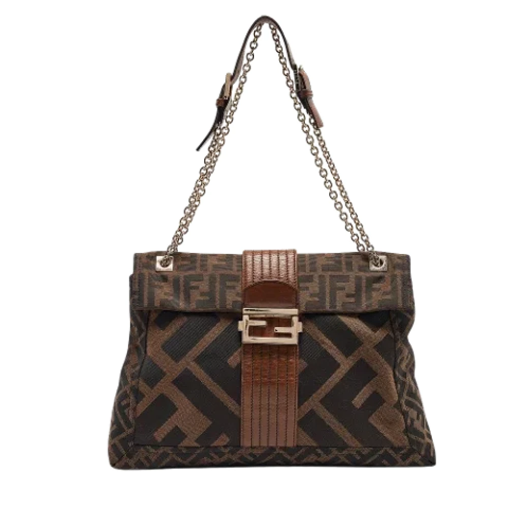 Fendi Vintage Pre-owned Canvas fendi-bags Brown Dames