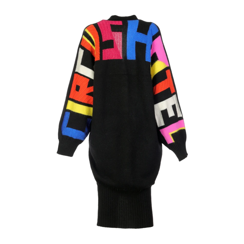 Circus Hotel Stijlvolle Oversized Gebreide Vest Black Dames