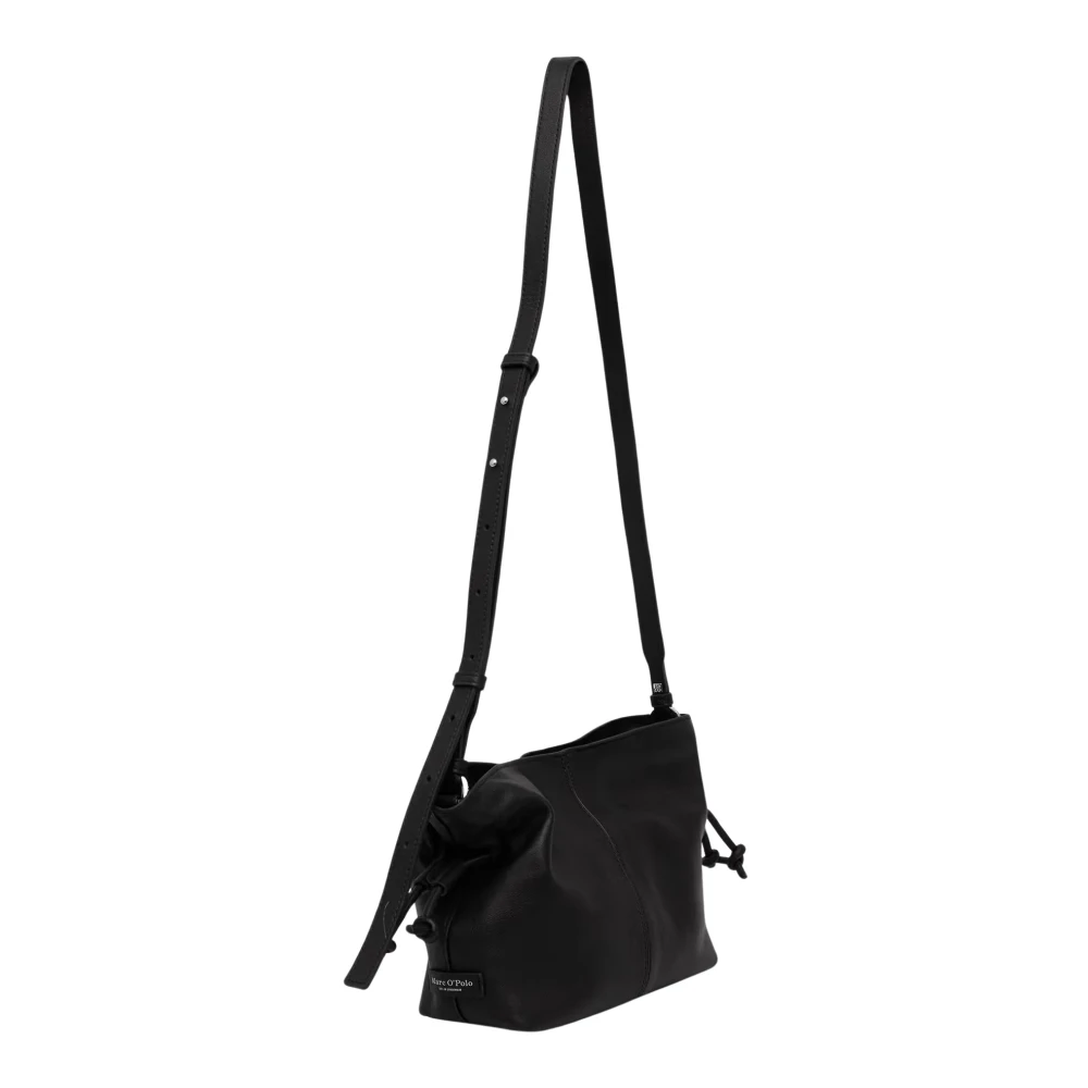 Marc O'polo Accessories Damen Schwarz Umhängetasche "Simona" Beuteltasche Hobobag Schultertasche Mit Zugband von Baur - Image 4