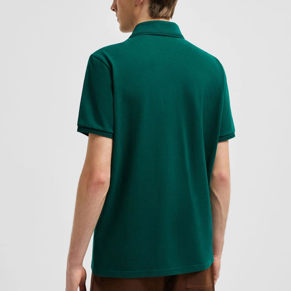 Moncler Logo Patch Polo Klassiek Groen Green Heren