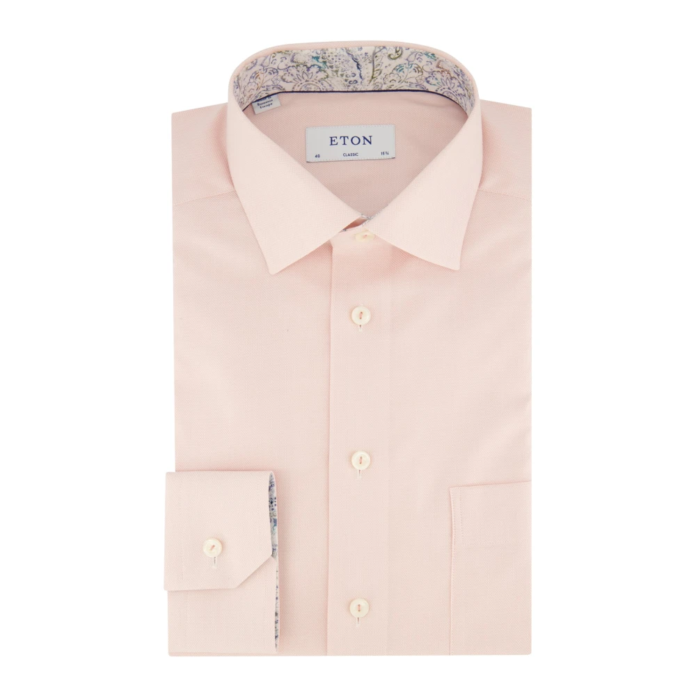 Eton Klassieke Fit Roze Zakelijk Overhemd Pink Heren