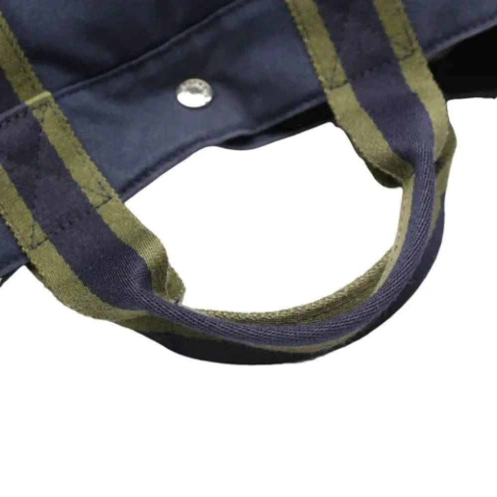 Hermès Vintage Pre-owned Canvas handbags Blue Dames