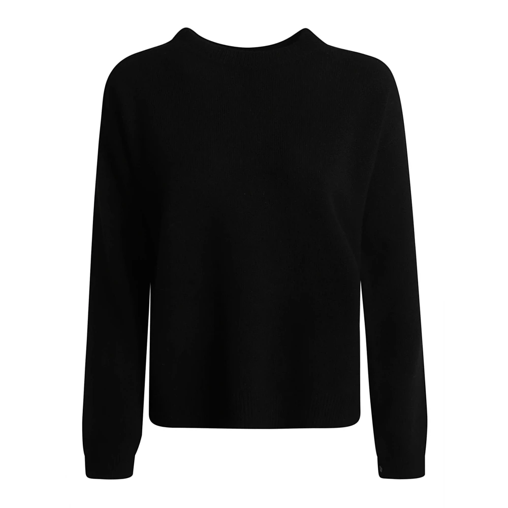 Federica Tosi Zwarte Gebreide Crew Neck Sweatshirt Black Dames