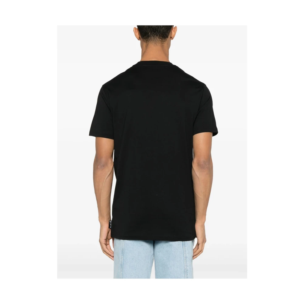 Philipp Plein Zwarte Gestreepte Crew Neck T-shirt Black Heren