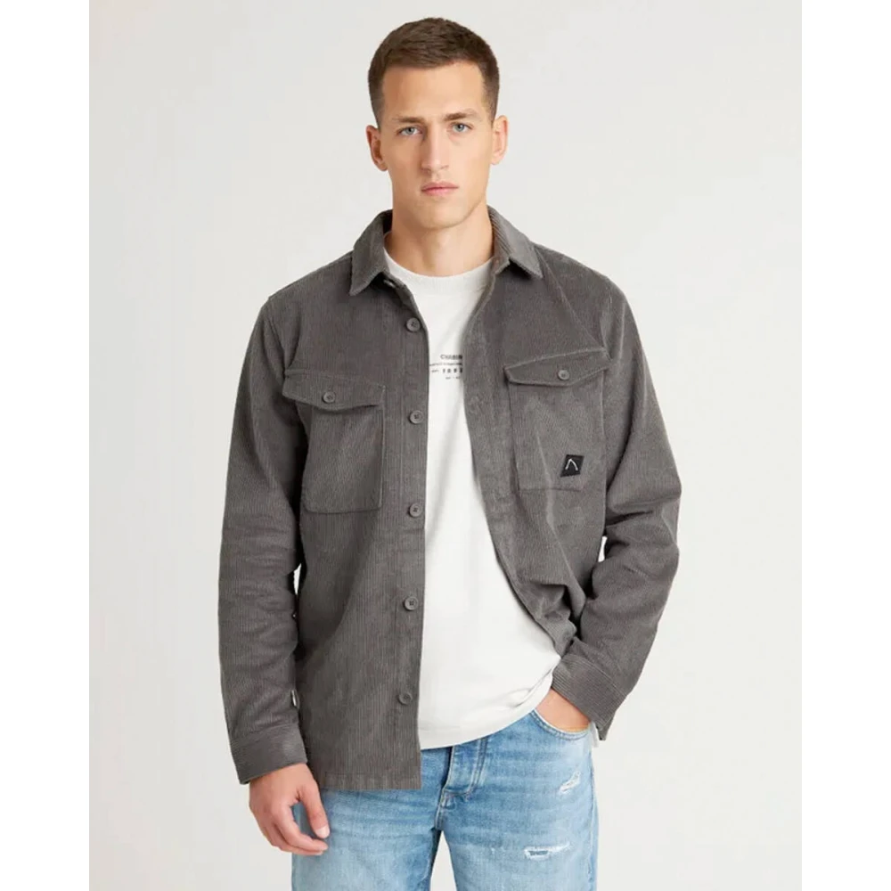 Chasin Lange mouw overhemd Stryke Cord Brown Heren
