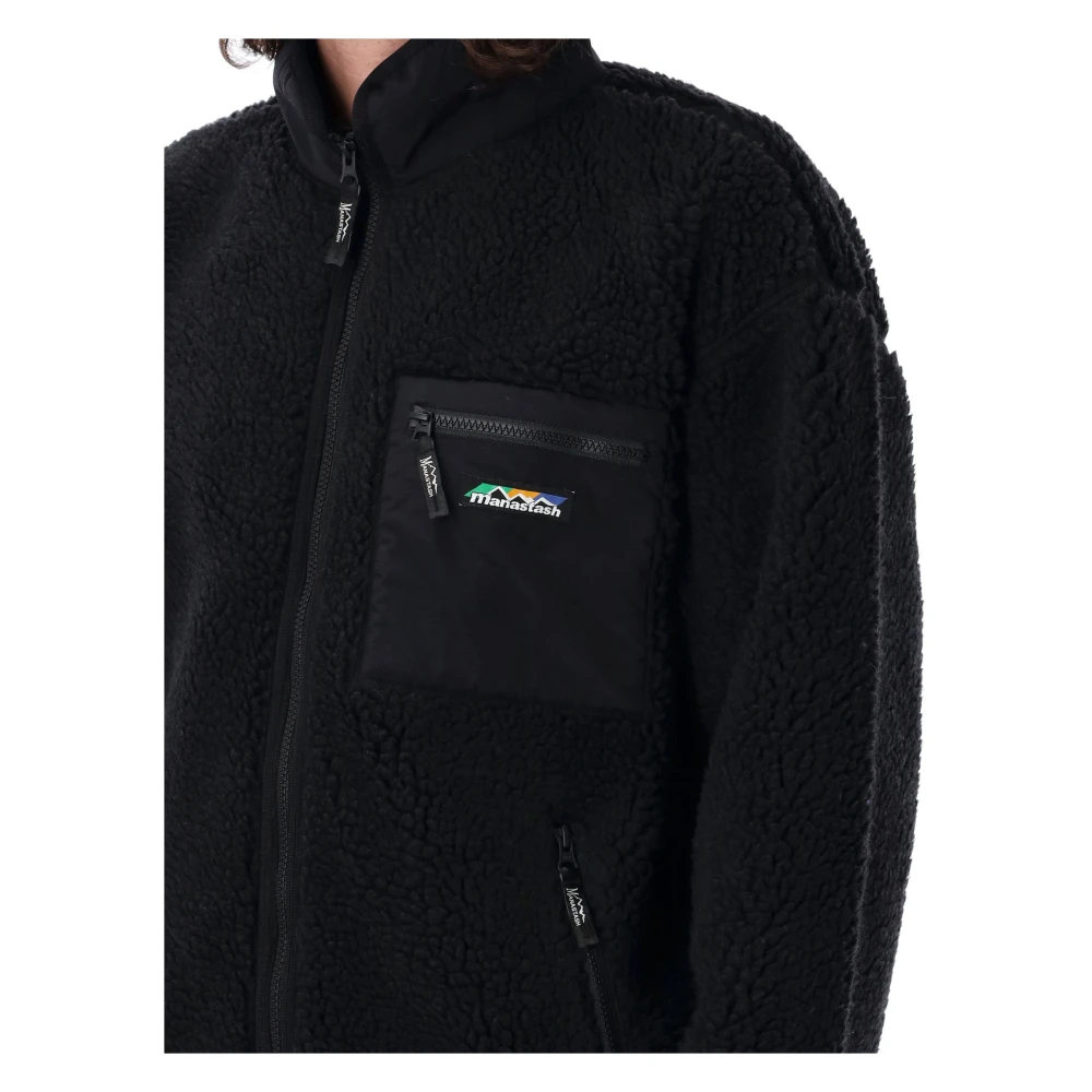 Manastash Zwarte Fleecejas Aw24 Black Heren