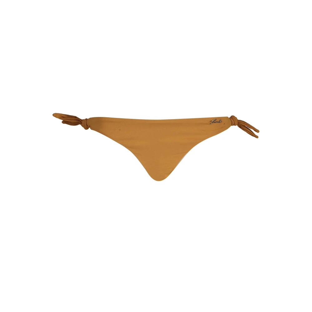 Karl Lagerfeld Bruine Strandkleding Bikini Broekjes Hoge Taille Brown Dames