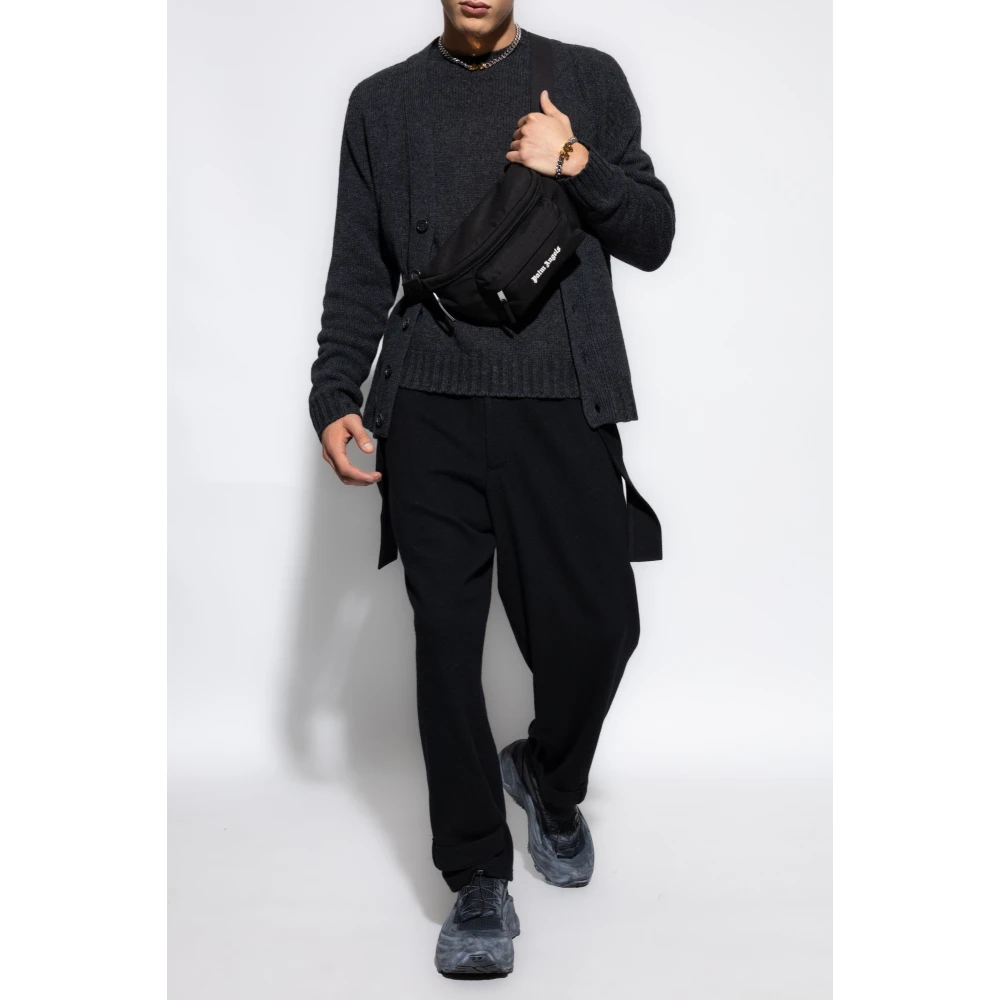 Palm Angels Cardigan met logo Gray Heren