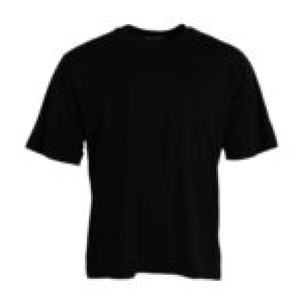 Dolce & Gabbana Zwart katoenen T-shirt met ronde hals en korte mouwen Black Heren
