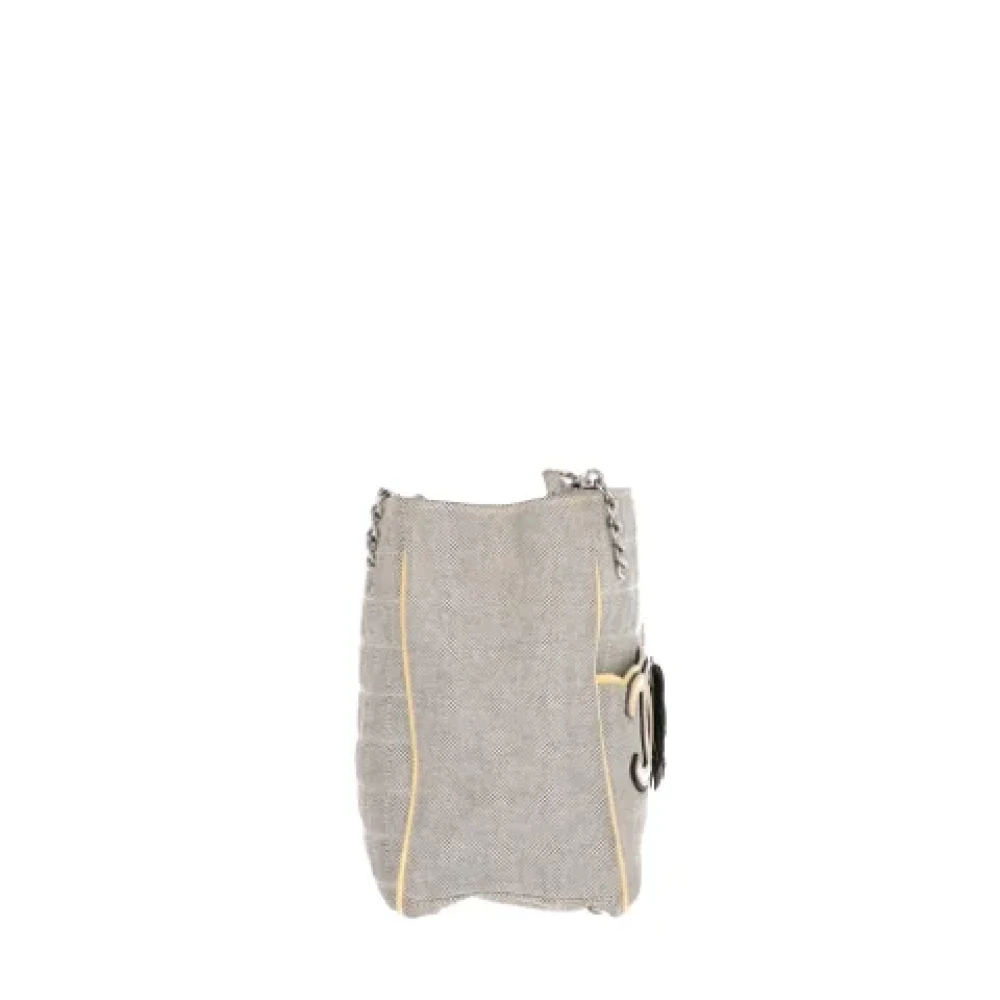 Chanel Vintage Pre-owned Cotton chanel-bags Gray Dames