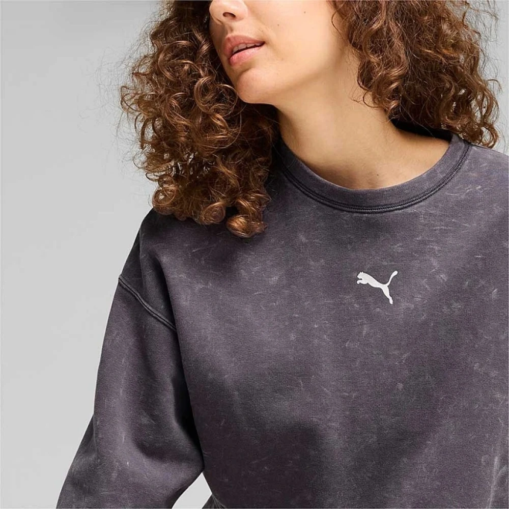 Puma Relaxed Gewassen Sweaters Gray Dames