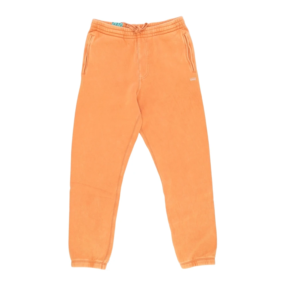 Vans Comfortabele Gewassen Oranje Sweatpants Elastische Boord Orange Heren