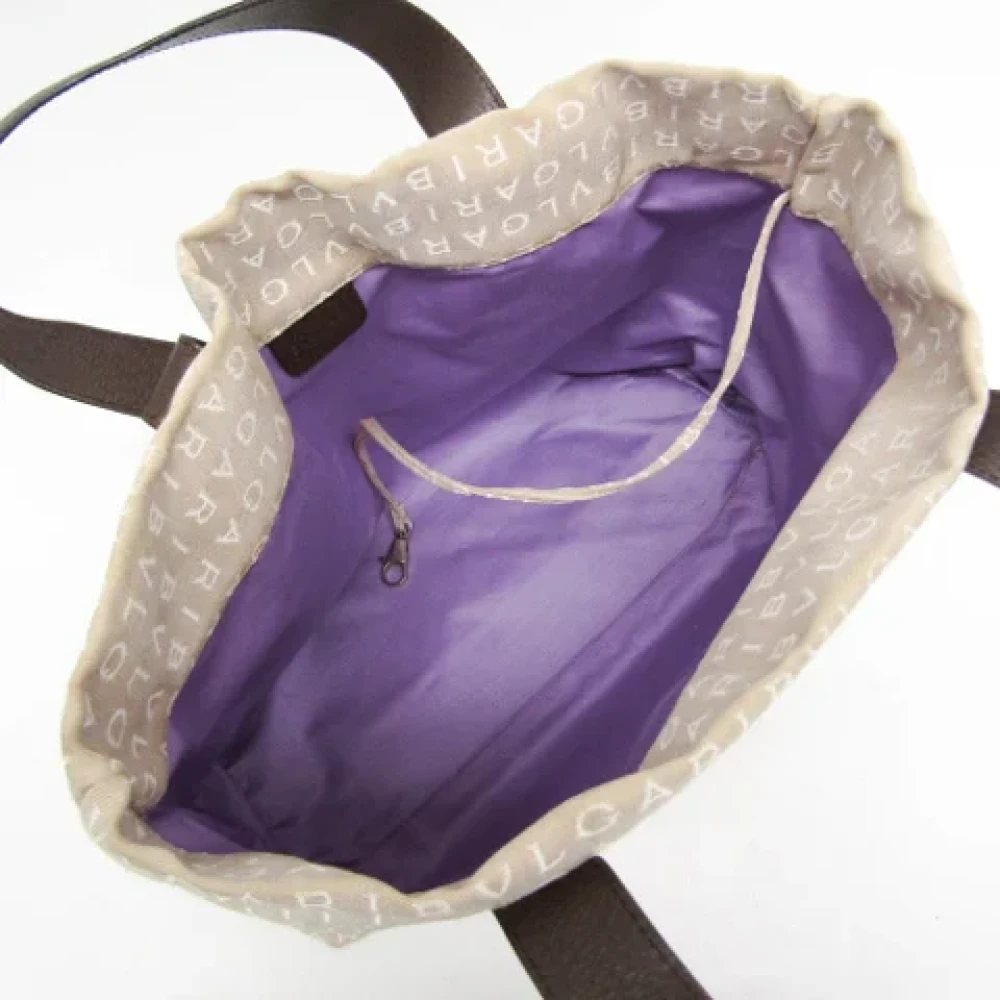 Bvlgari Vintage Pre-owned Canvas totes Beige Dames