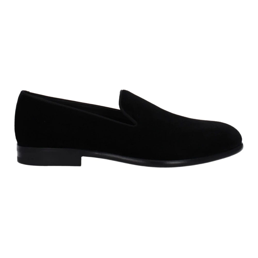 Dolce & Gabbana Black Velvet Slip-On Loafers - EU39/US6 - Image 2