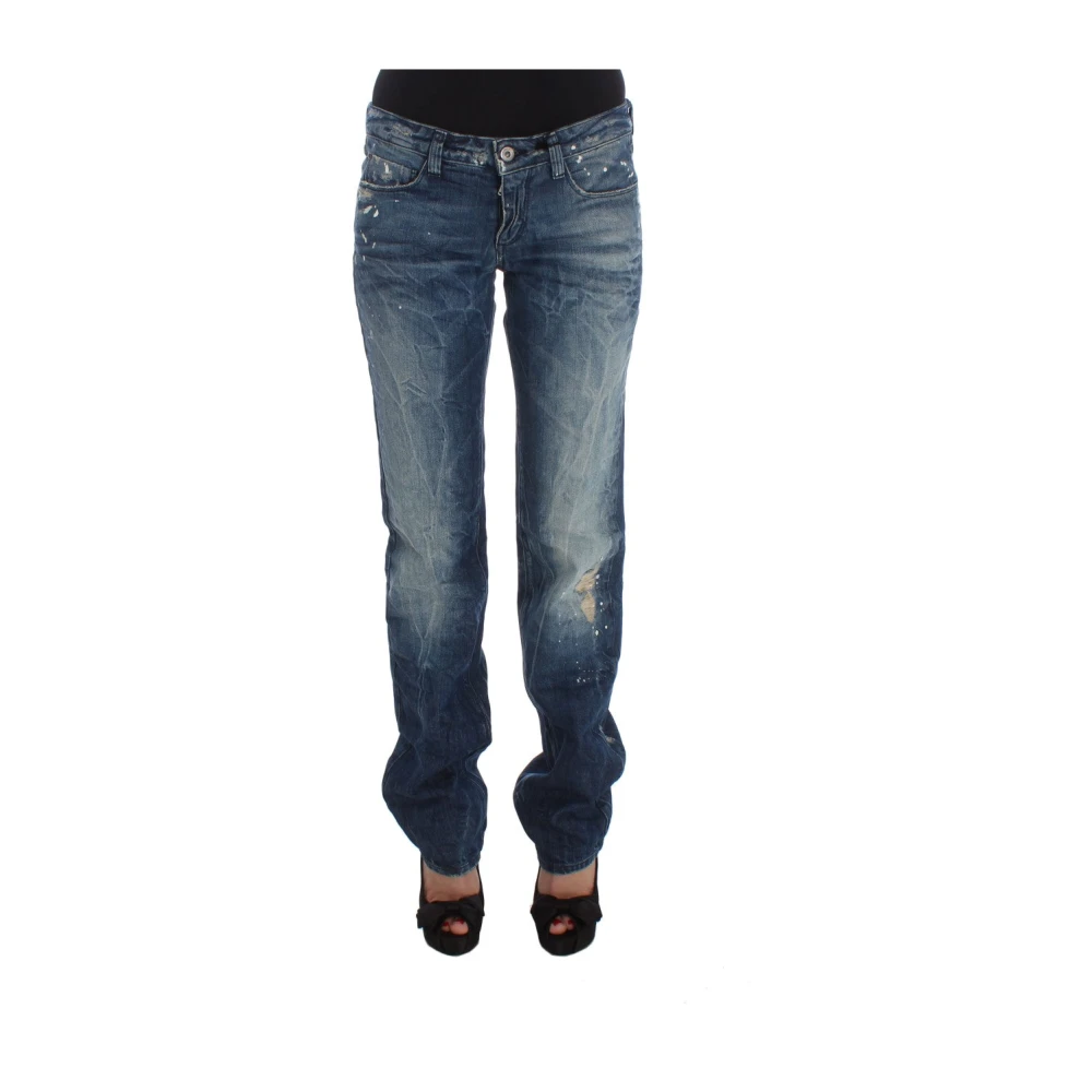 Costume National Blauwe Regular Fit Denim Jeans Blue Dames