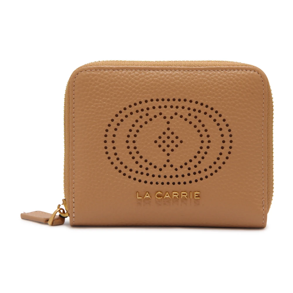 La Carrie Wallets & Cardholders, Female, One Size, Drilled Logo Small Wallet Beige