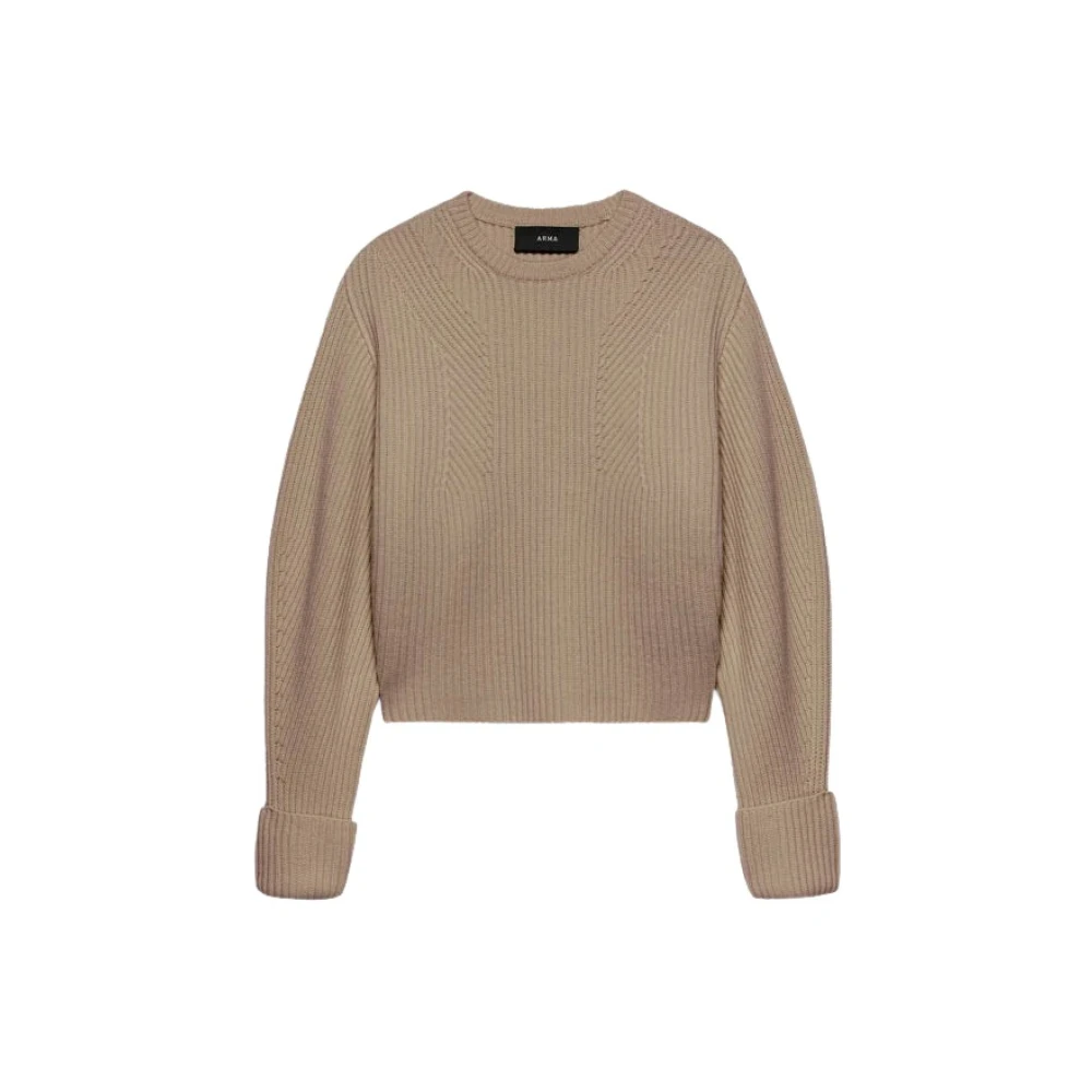 Arma Zachte Cashmere Trui Grijs Taupe Beige Dames