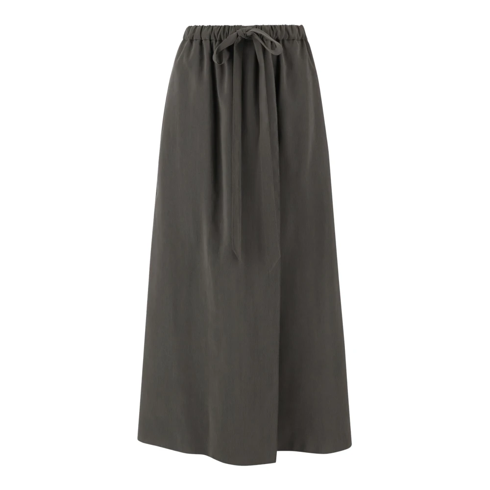 Giorgio Armani Zijden Organza Lange Rok Groen Green Dames