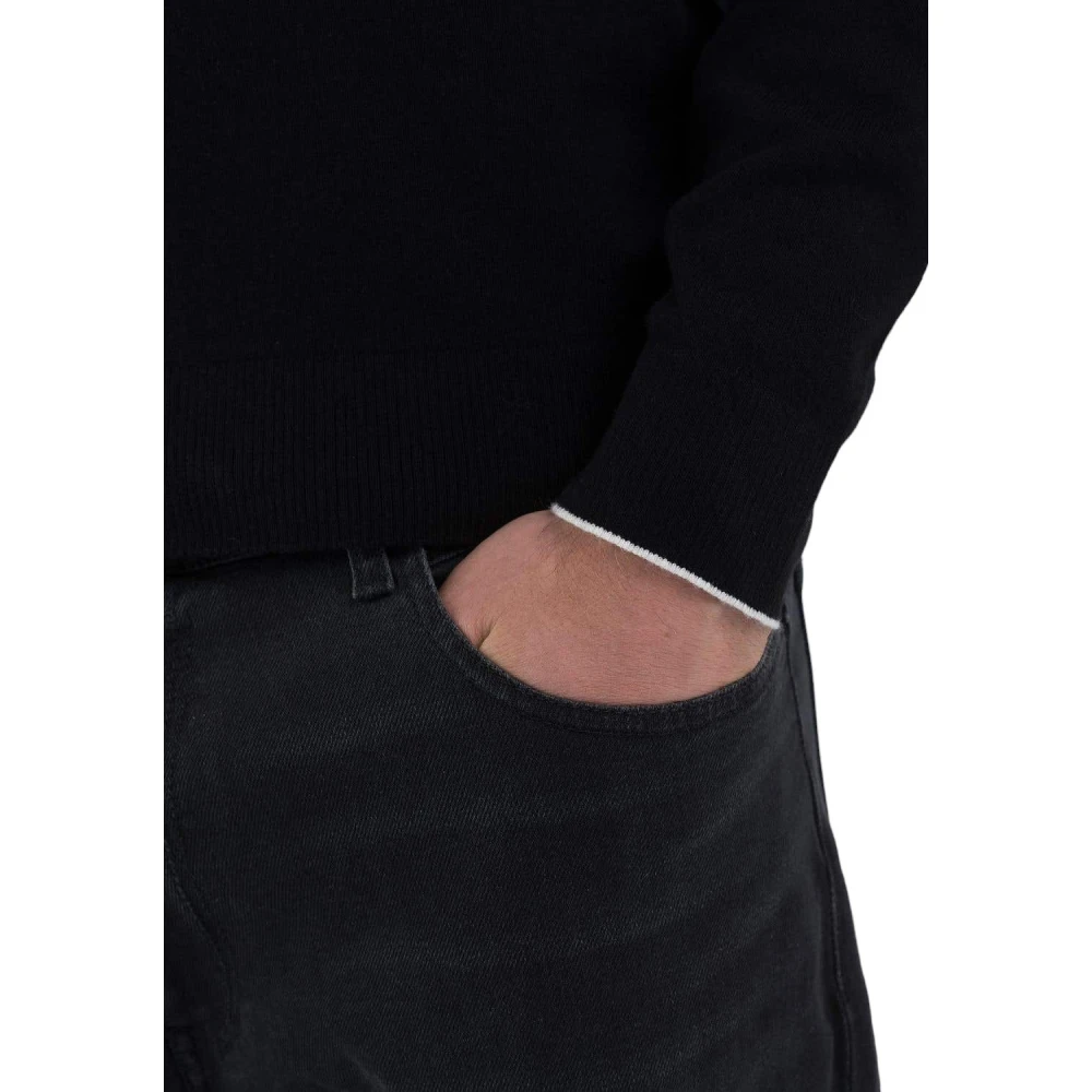 Replay Zwarte Mesh Stijl Top Black Heren