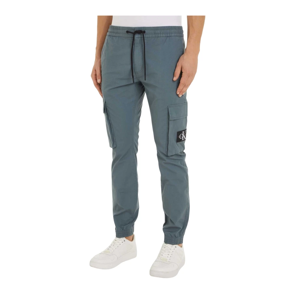 Calvin Klein Jeans Cargo Broek Herfst Winter Collectie Gray Heren