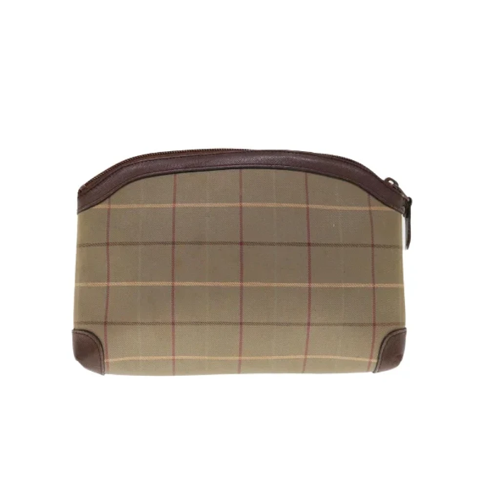 Burberry Vintage Pre-owned Cotton clutches Brown Dames