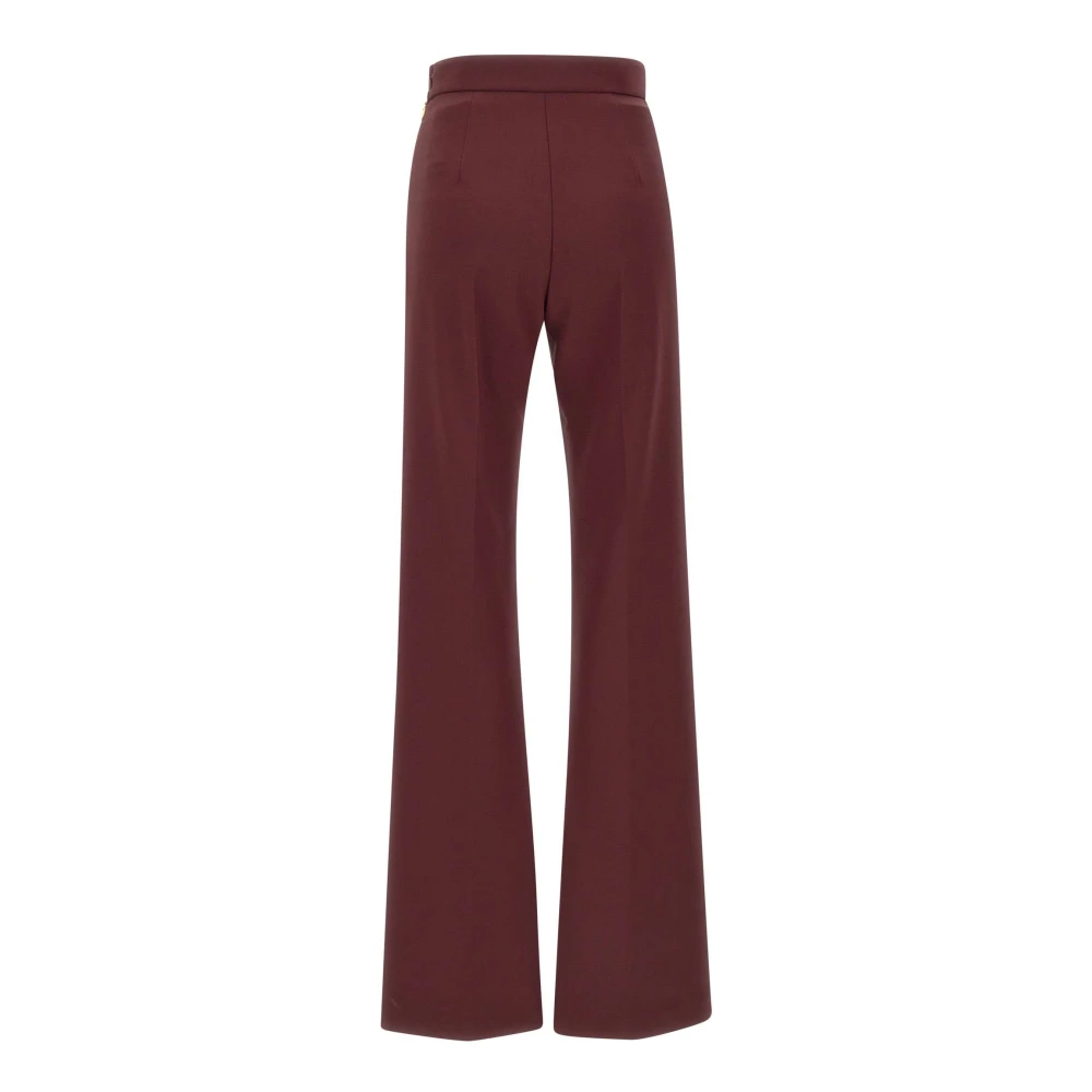 Elisabetta Franchi Bordeaux Palazzo Broek Dagelijks Stijl Red Dames