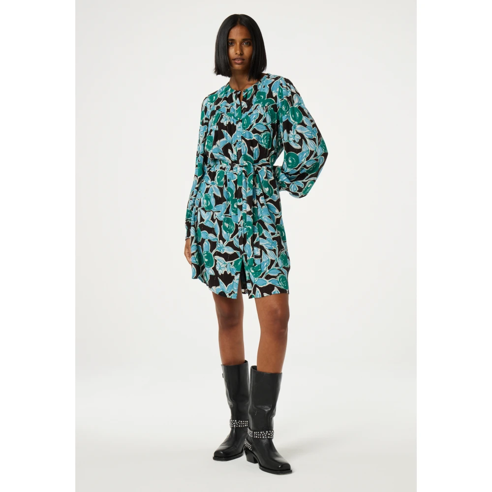 Fabienne Chapot Ballonmouw Korte Jurk Green Dames