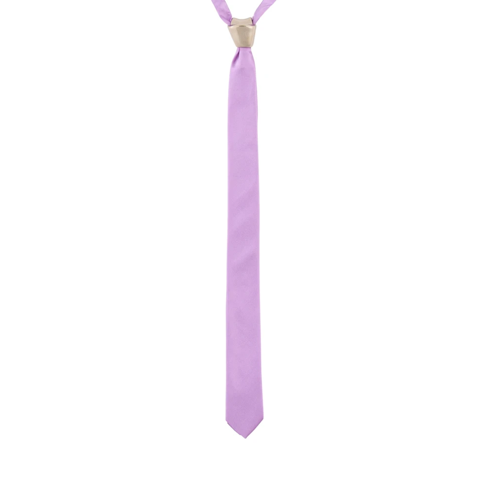 Corsinelabedoli Zijden stropdas met keramische knoop Purple Heren