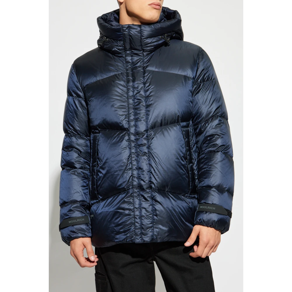 Woolrich Donsjack met capuchon Blue Heren