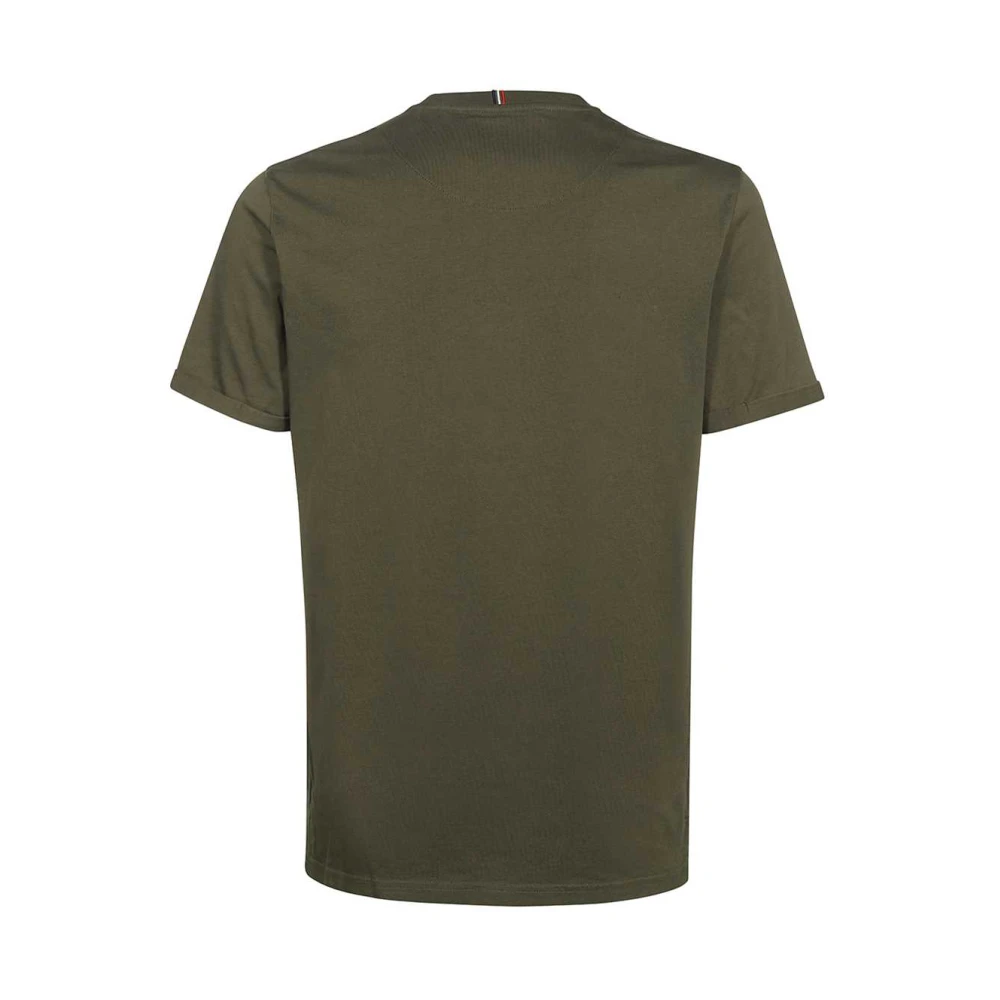 Les Deux Katoenen Crew-Neck T-Shirt Green Heren