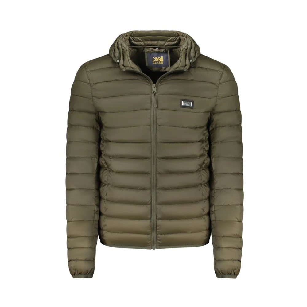Cavalli Class Men's Green Winter Jackets, M, Polyester Jacket