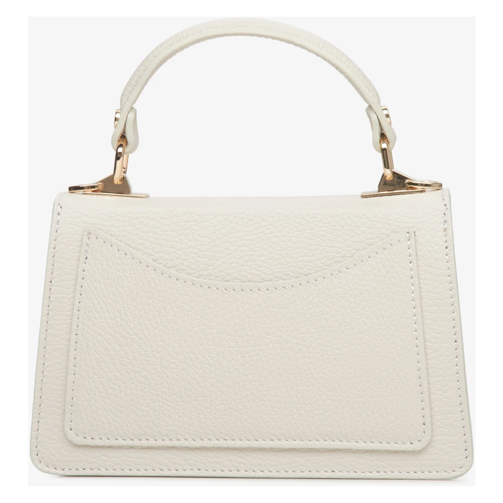 Estro Dames Kleine Beige Satchel Handtas gemaakt van Premium Italiaans Echt Leer Beige Dames