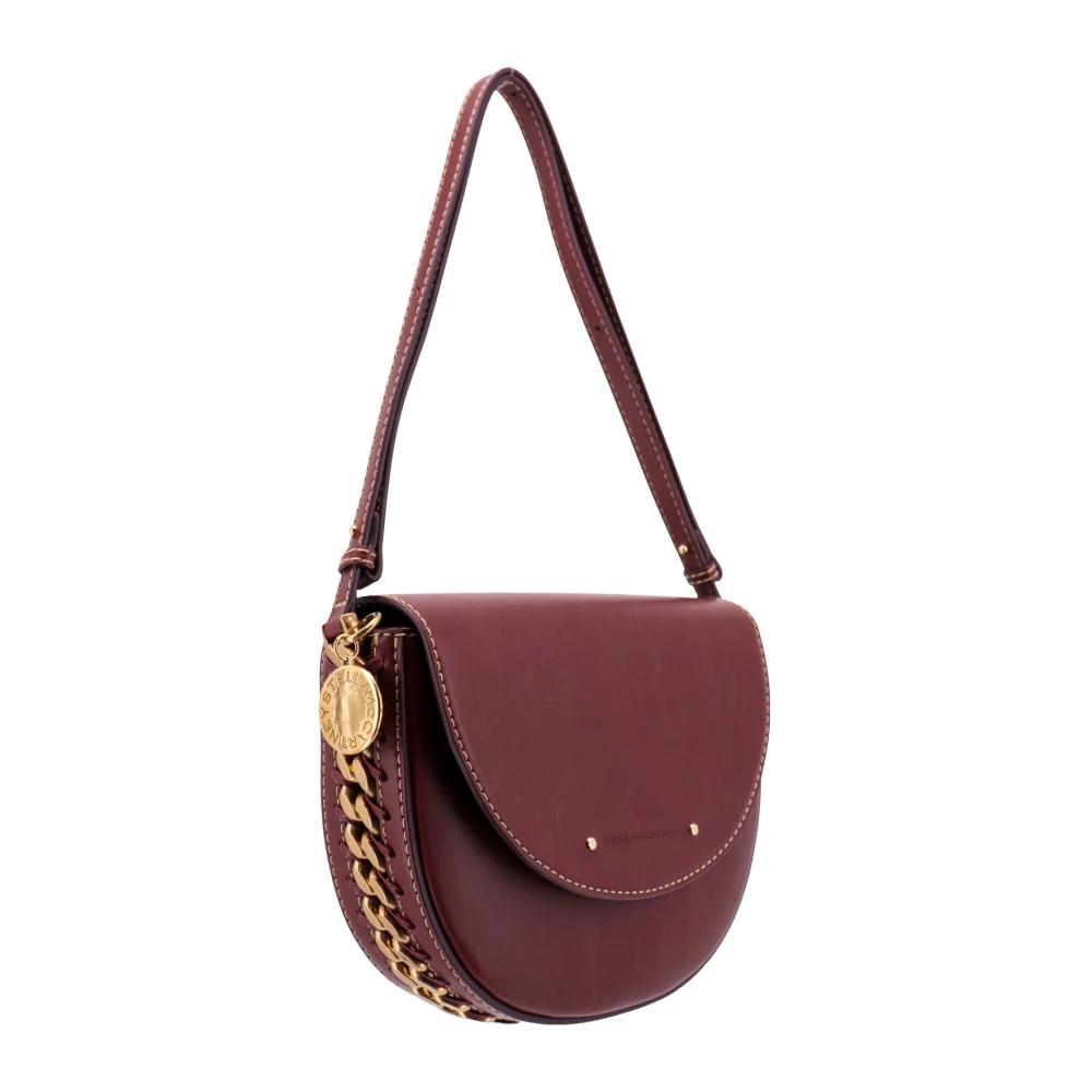 Stella Mccartney Bruine Schoudertas met Knoopdetail Brown Dames