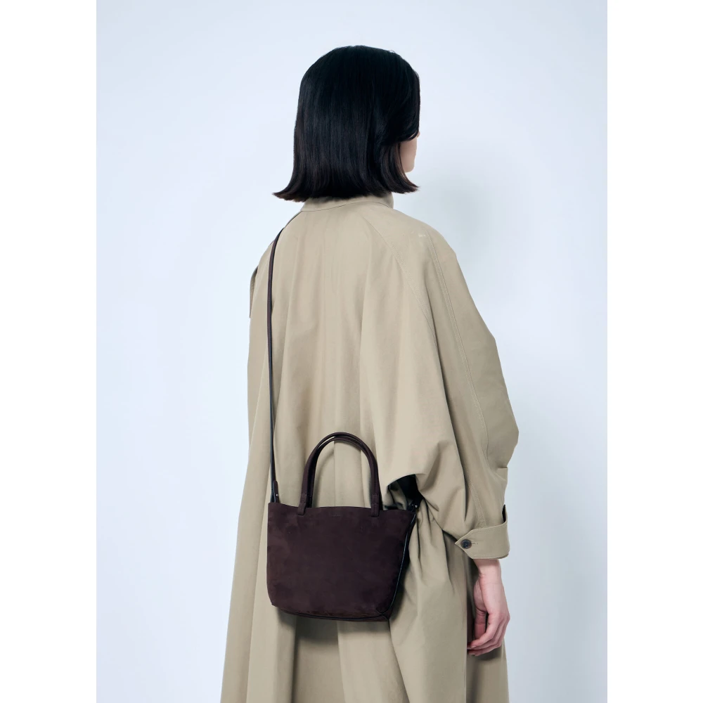 The Row Suède Leren Tote Tas Brown Dames