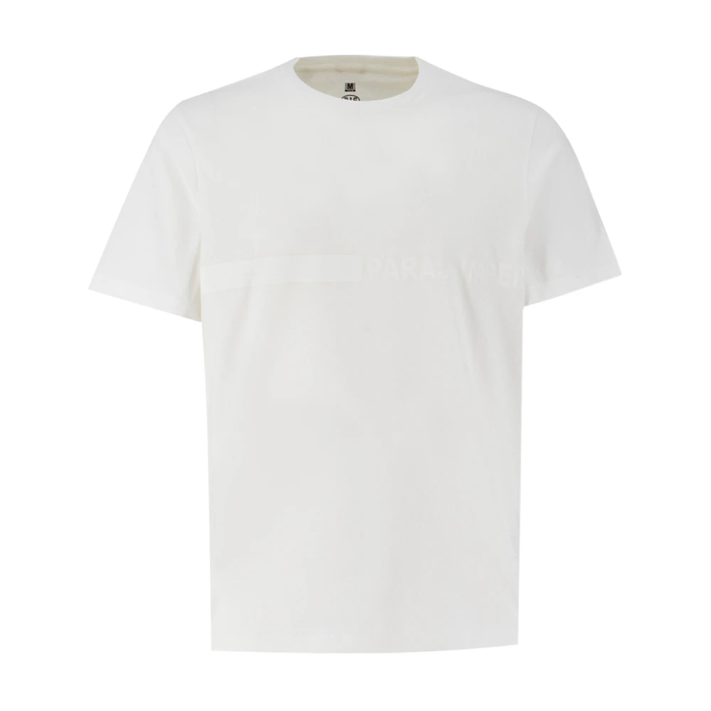 Parajumpers Minimalistische Crew-Neck T-shirt met Front Print White Heren