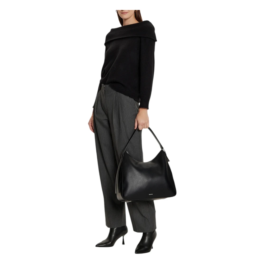 Calvin Klein Zwarte Polyurethaan Dames Handtas Black Dames