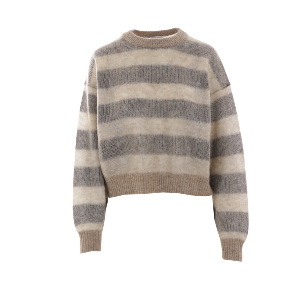 BRUNELLO CUCINELLI Gestreepte Mohair Trui Multicolor Dames