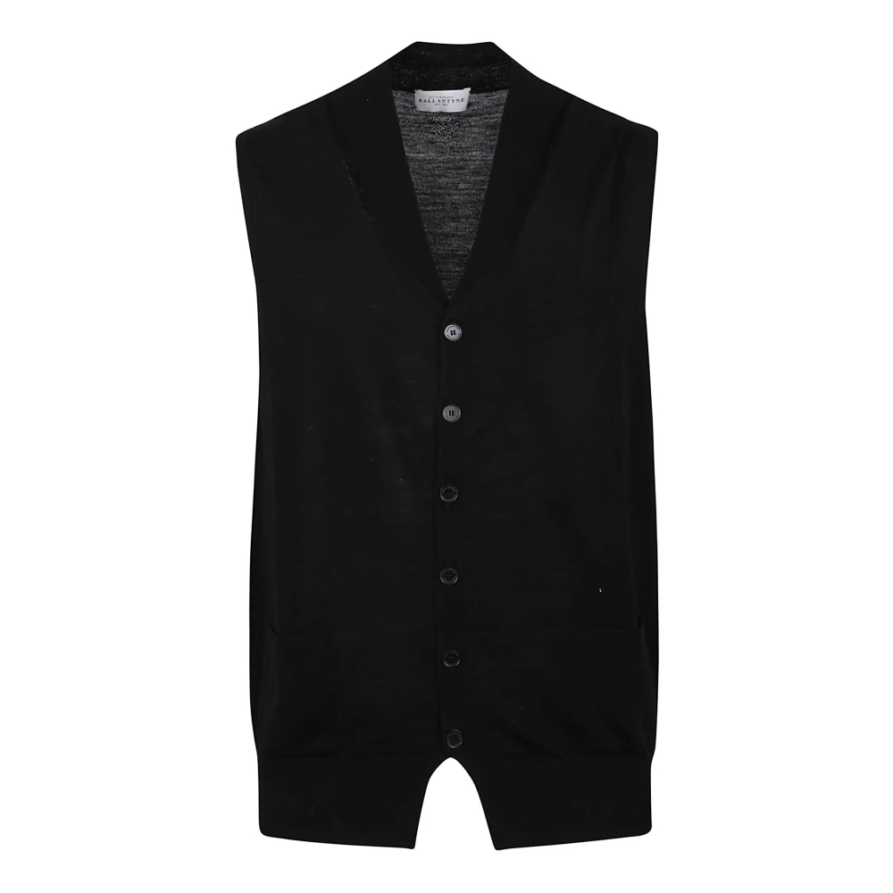 Ballantyne Zwart Vest Aw24 Regular Fit Black Heren