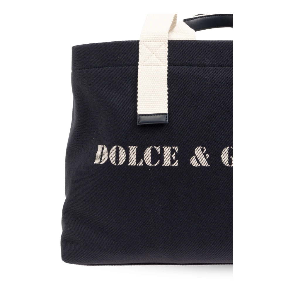 Dolce & Gabbana Shopper tas met logo Blue Unisex