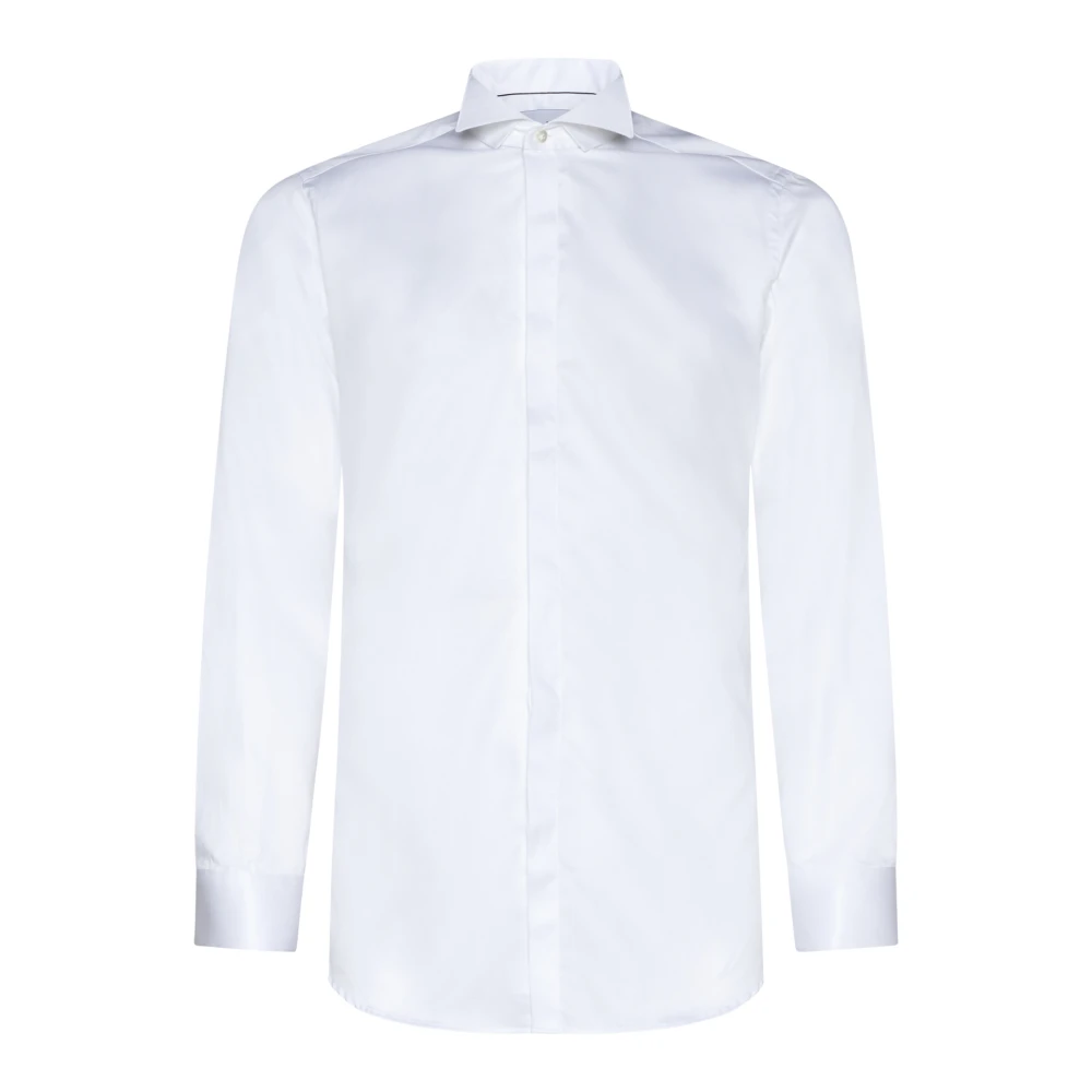 D4.0 Slim-Fit Wit Katoenen Overhemd White Heren