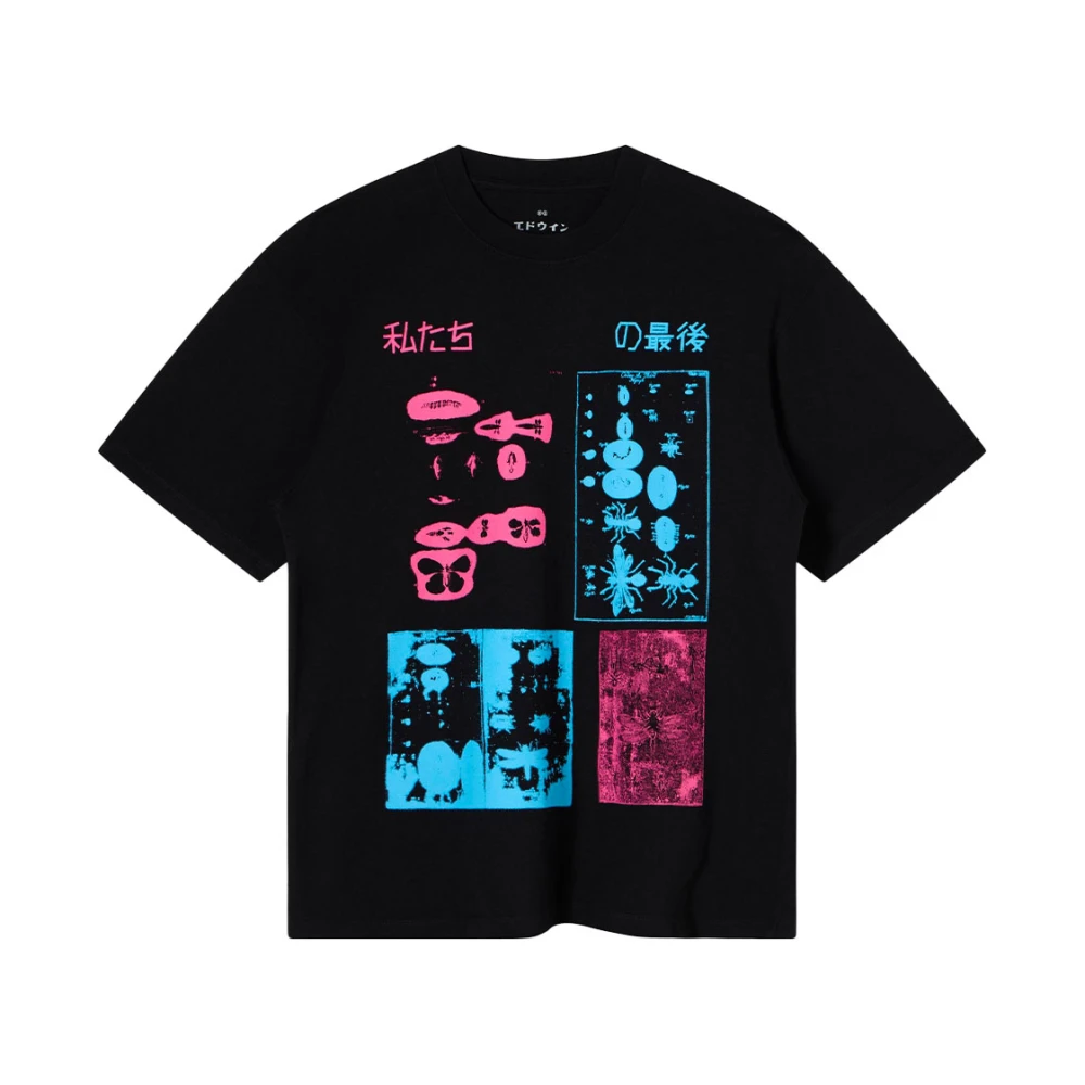 Edwin T-shirt met bedrukt logo Black Heren