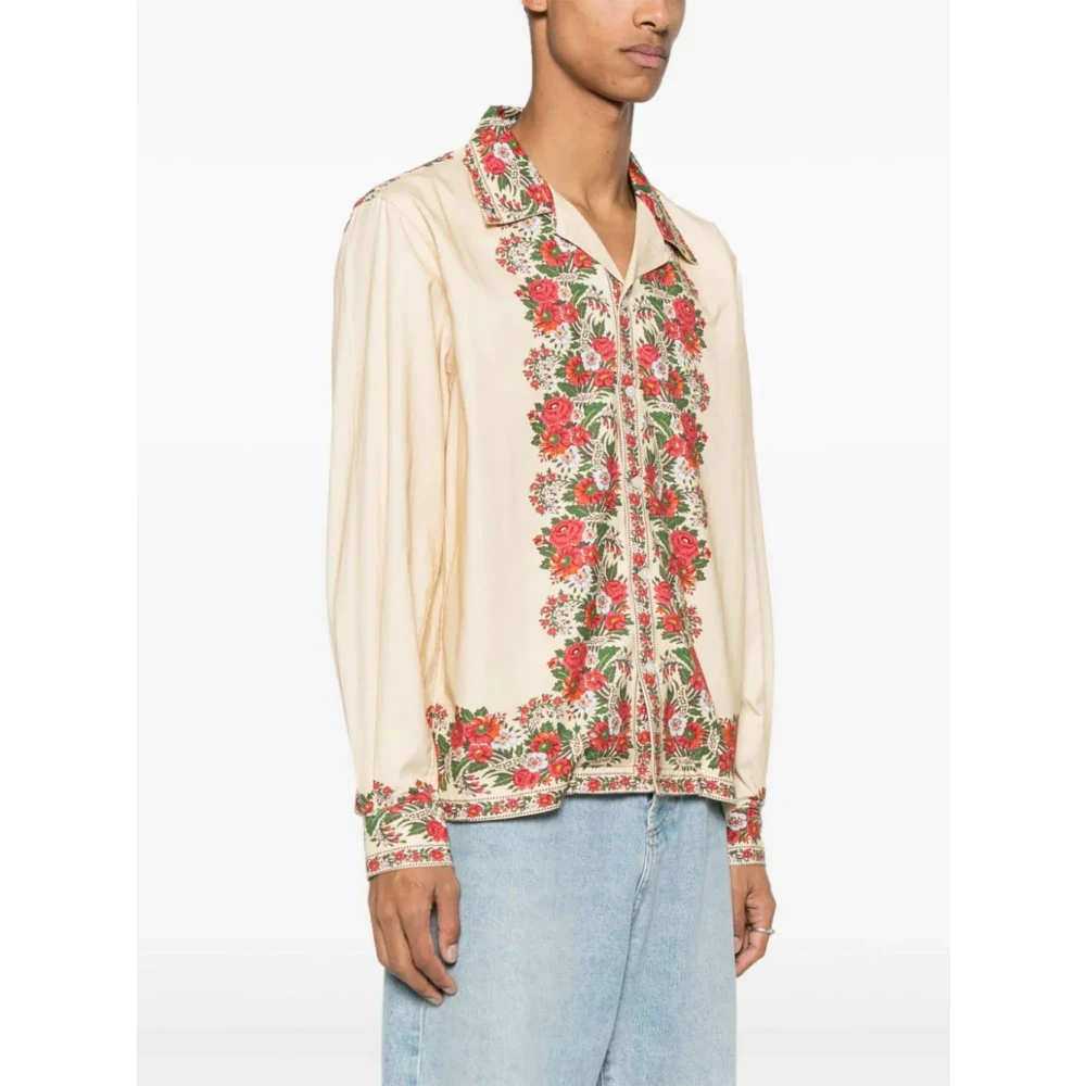 Bode Winterboeket Lange Mouwen Shirt Beige Heren