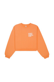 Orange Melon Exercise Often Cropped Sweatshirt