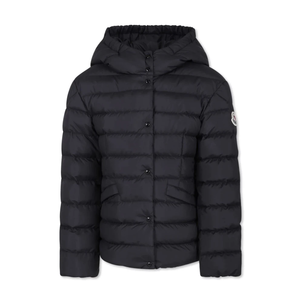 Moncler Girls Black Winterjackets,, Egisto Jacket Size 6 Y