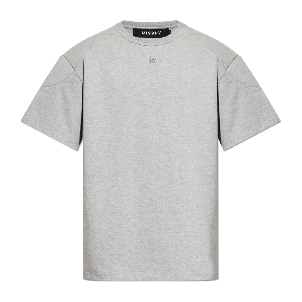 Misbhv T-shirt met geborduurd logo Gray Heren