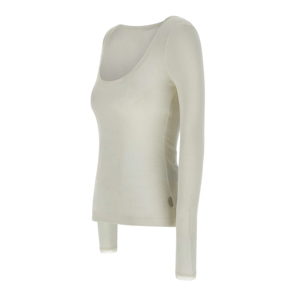 Remain Birger Christensen Witte Sweater met Madonna Halslijn White Dames