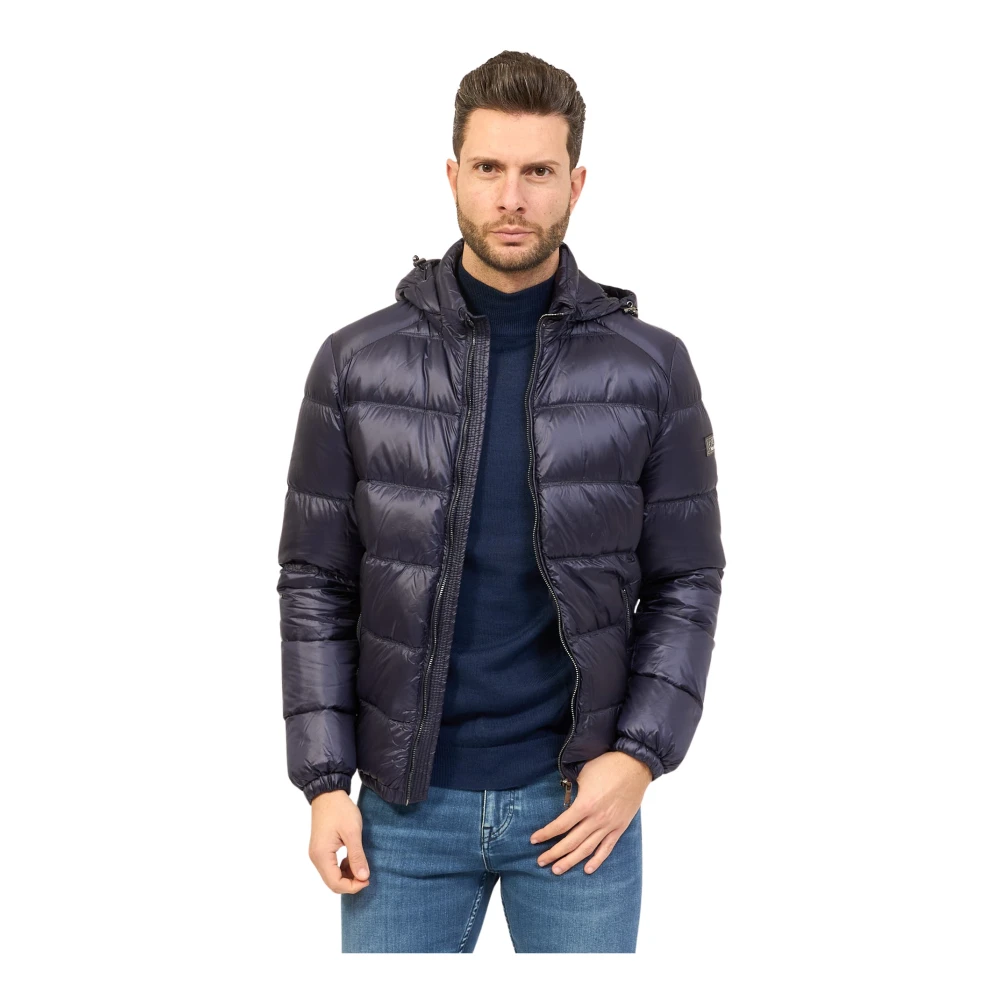 YES ZEE Gewatteerde jas met capuchon marineblauw Blue Heren